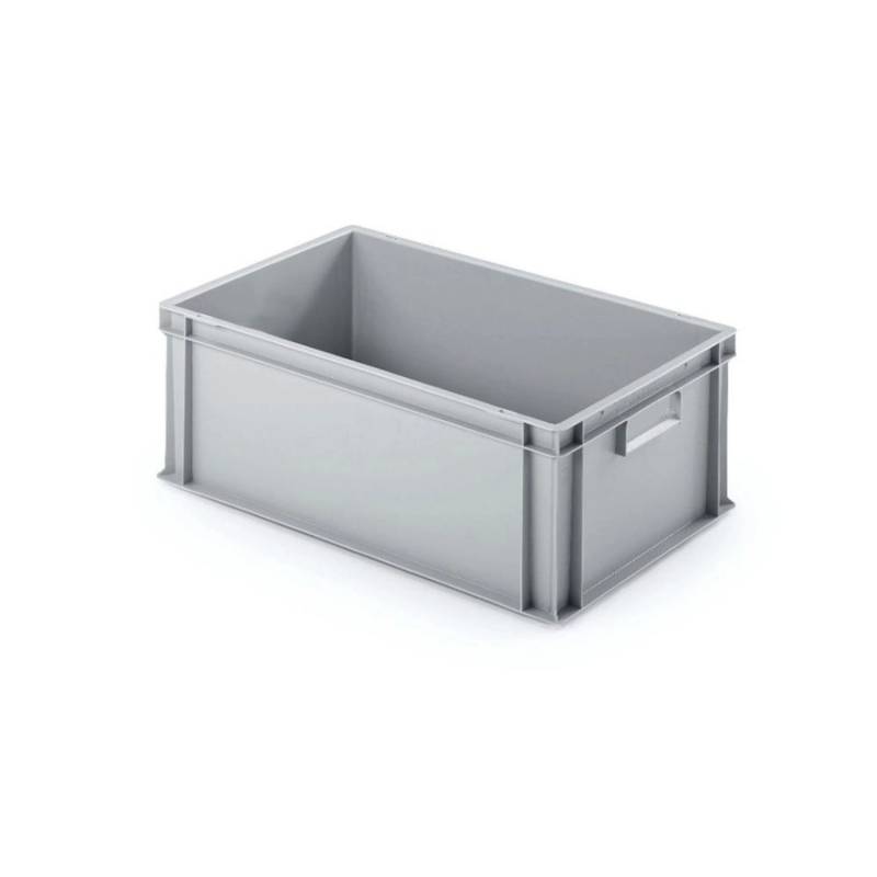 PROREGAL Eurobehälter mit Geschlossenem Griff HxBxT 22 x 40 x 60 cm 38 Liter Grau Eurobox Transportbox von PROREGAL