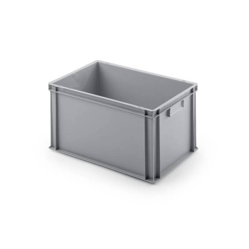 PROREGAL Eurobehälter mit Geschlossenem Griff HxBxT 32 x 40 x 60 cm 56 Liter Grau Eurobox Transportbox von PROREGAL