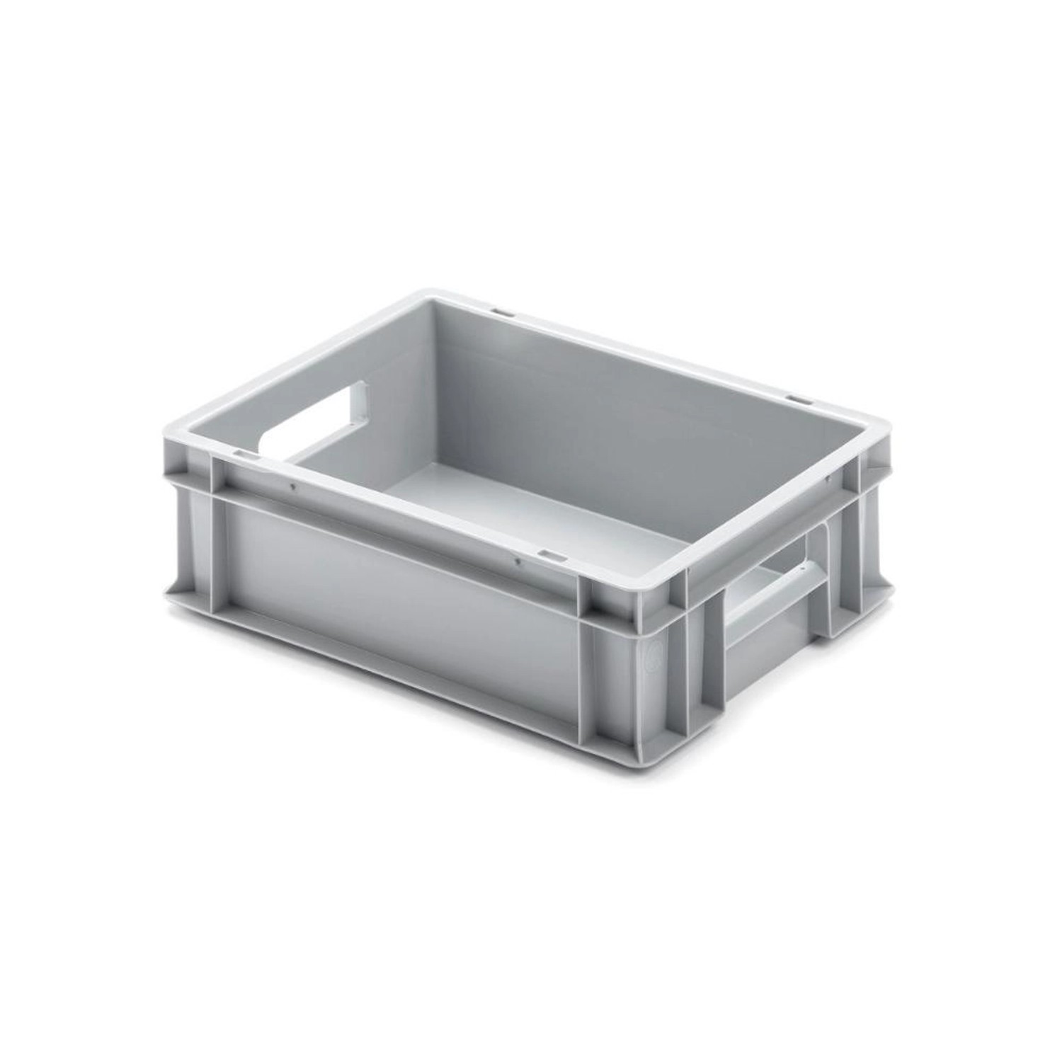 PROREGAL Eurobehälter mit Offenem Griff HxBxT 12 x 30 x 40 cm 11 Liter Grau Eurobox Transportbox von PROREGAL