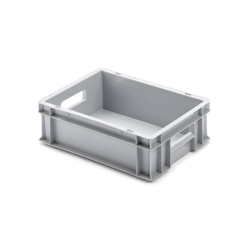 PROREGAL Eurobehälter mit Offenem Griff HxBxT 12 x 30 x 40 cm 11 Liter Grau Eurobox Transportbox von PROREGAL