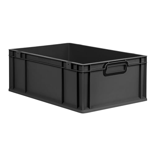 PROREGAL Eurobox NextGen Color | HxBxT 22x40x60cm | 44 Liter | Griffe schwarz geschlossen | Verstärkter Boden | Schwarz | Eurobehälter, Transportbox, Transportbehälter, Stapelbehälter PROREGAL Eurobox NextGen Color | HxBxT 22x40x60cm | 44 Liter | Griffe schwarz geschlossen | Verstärkter Boden | Schwarz | Eurobehälter, Transportbox, Transportbehälter, Stapelbehälter von PROREGAL