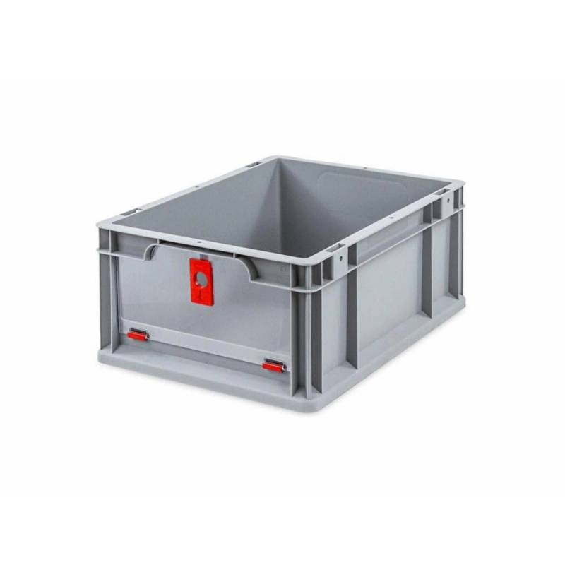 PROREGAL Eurobox NextGen Insight Cover HxBxT 17 x 30 x 40 16 Liter Niedrig/Rot Eurobehälter Transportbox von PROREGAL