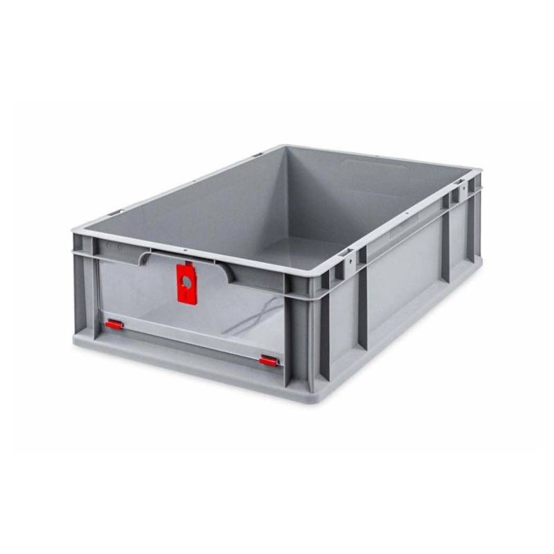 PROREGAL Eurobox NextGen Insight Cover HxBxT 17 x 40 x 60 34 Liter Niedrig/Rot Eurobehälter Transportbox von PROREGAL