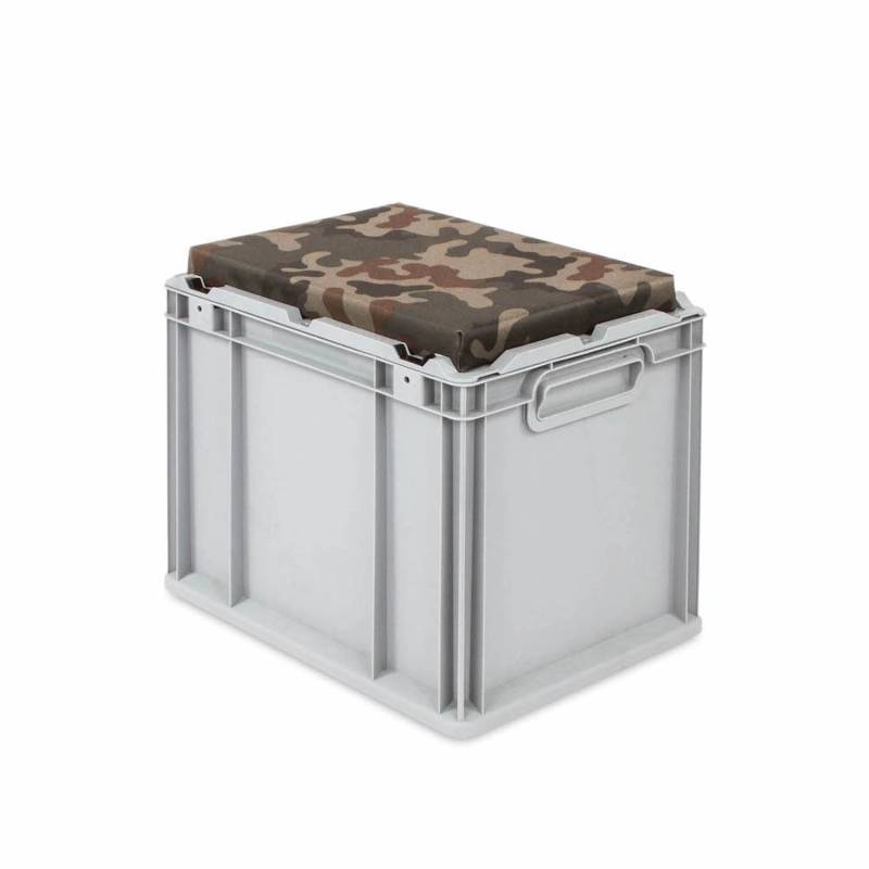 Eurobox NextGen Seat Box Camouflage HxBxT 36,5 x 30 x 40 cm 30 Liter Griffe Geschlossen Eurobehälter Sitzbox Transportbox von PROREGAL