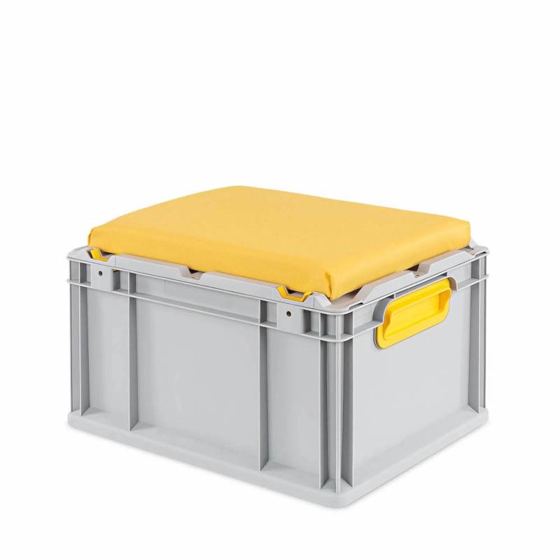 Eurobox NextGen Seat Box Gelb HxBxT 26,5 x 30 x 40 cm 20 Liter Griffe Geschlossen Eurobehälter Sitzbox Transportbox von PROREGAL