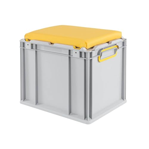 PROREGAL Eurobox NextGen Seat Box Gelb | HxBxT 36,5x30x40cm | 30 Liter | Griffe geschlossen | Eurobehälter, Sitzbox, Transportbox, Transportbehälter, Stapelbehälter PROREGAL Eurobox NextGen Seat Box Gelb | HxBxT 36,5x30x40cm | 30 Liter | Griffe geschlossen | Eurobehälter, Sitzbox, Transportbox, Transportbehälter, Stapelbehälter von PROREGAL