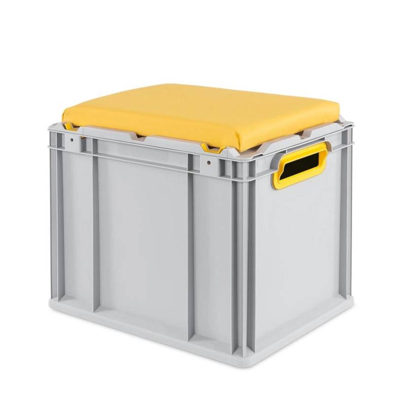 Eurobox NextGen Seat Box Gelb HxBxT 36,5 x 30 x 40 cm 30 Liter Griffe Offen Eurobehälter Sitzbox Transportbox Transportbehälter Stapelbehälter von PROREGAL
