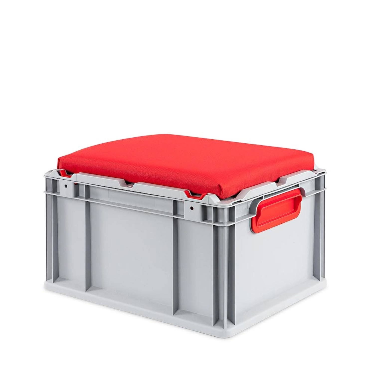 Eurobox NextGen Seat Box Rot HxBxT 26,5 x 30 x 40 cm 20 Liter Griffe Geschlossen Eurobehälter Sitzbox Transportbox von PROREGAL