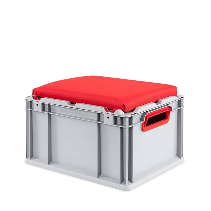 Eurobox NextGen Seat Box Rot HxBxT 26,5 x 30 x 40 cm 20 Liter Griffe Offen Eurobehälter Sitzbox Transportbox Transportbehälter Stapelbehälter von PROREGAL