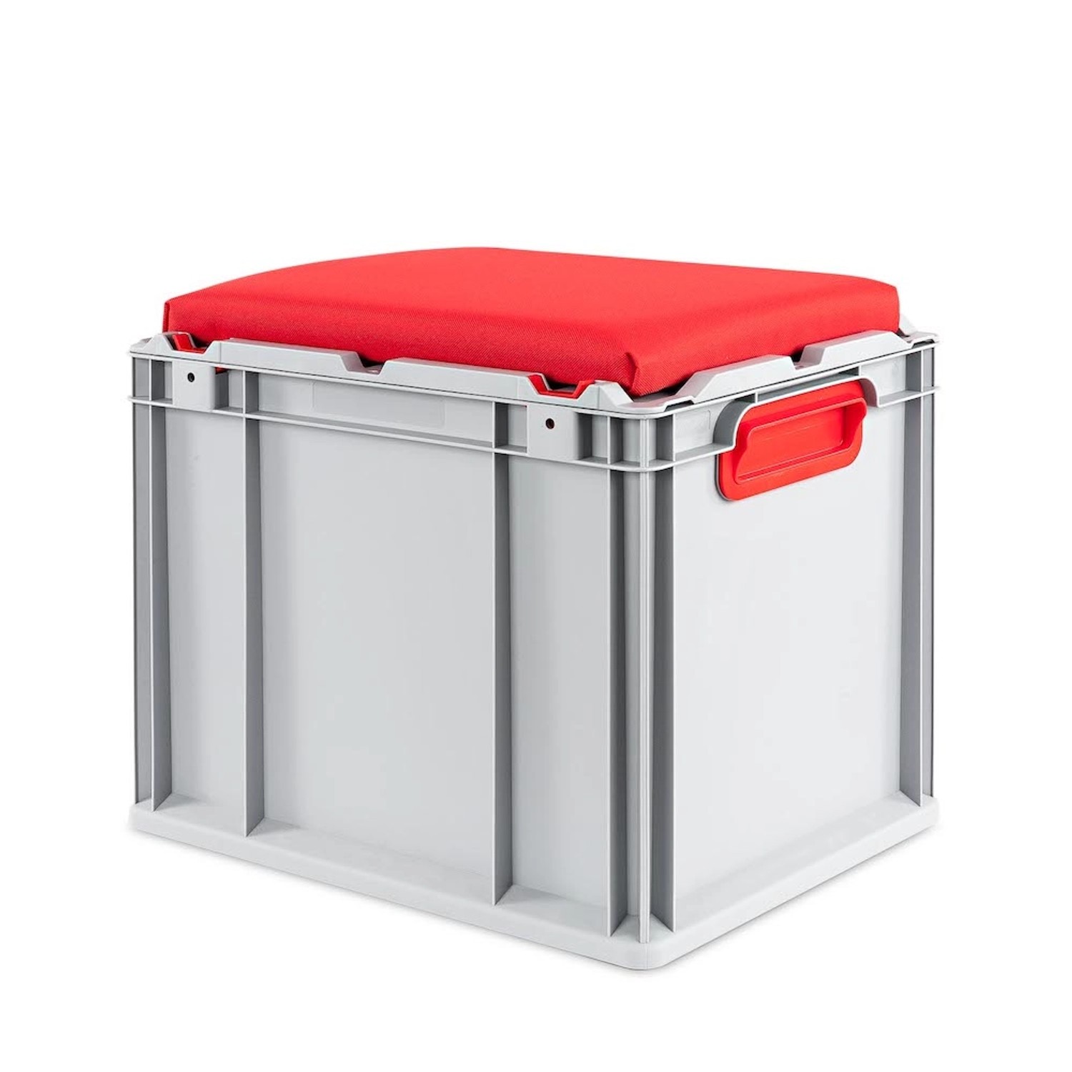 Eurobox NextGen Seat Box Rot HxBxT 36,5 x 30 x 40 cm 30 Liter Griffe Geschlossen Eurobehälter Sitzbox Transportbox von PROREGAL