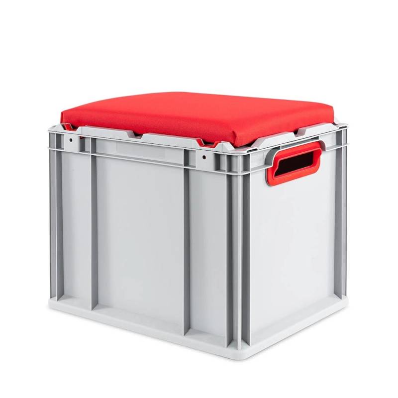 Eurobox NextGen Seat Box Rot HxBxT 36,5 x 30 x 40 cm 30 Liter Griffe Offen Eurobehälter Sitzbox Transportbox Transportbehälter Stapelbehälter von PROREGAL