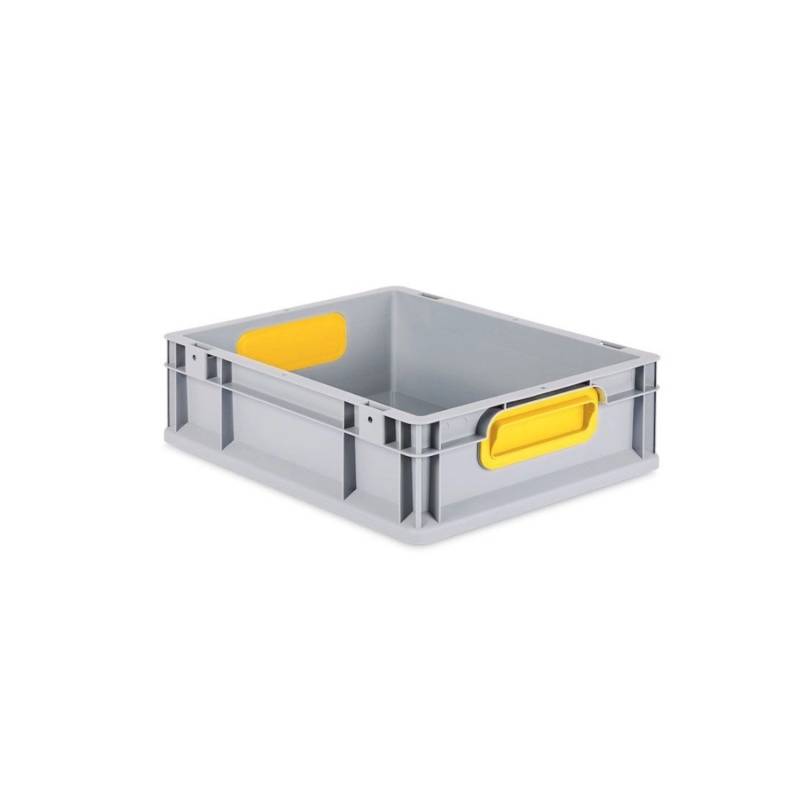 PROREGAL Eurobox Nextgen Color HxBxT 12 x 30 x 40 cm 11 Liter Griffe Gelb Geschlossen Glatter Boden Eurobehälter Transportbox von PROREGAL