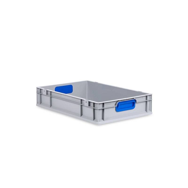 PROREGAL Eurobox Nextgen Color HxBxT 12 x 40 x 60 cm 23 Liter Griffe Blau Geschlossen Glatter Boden Eurobehälter Transportbox von PROREGAL
