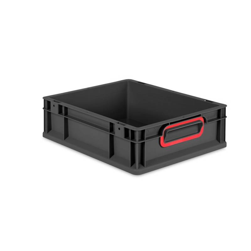 PROREGAL Eurobox Nextgen Color HxBxT 12x30x40cm 11 Liter Griffe Rot Geschlossen Schwarz Eurobehälter Transportbox Transportbehälter PROREGAL Eurobox Nextgen Color HxBxT 12x30x40cm 11 Liter Griffe Rot Geschlossen Schwarz Eurobehälter Transportbox Transportbehälter von PROREGAL