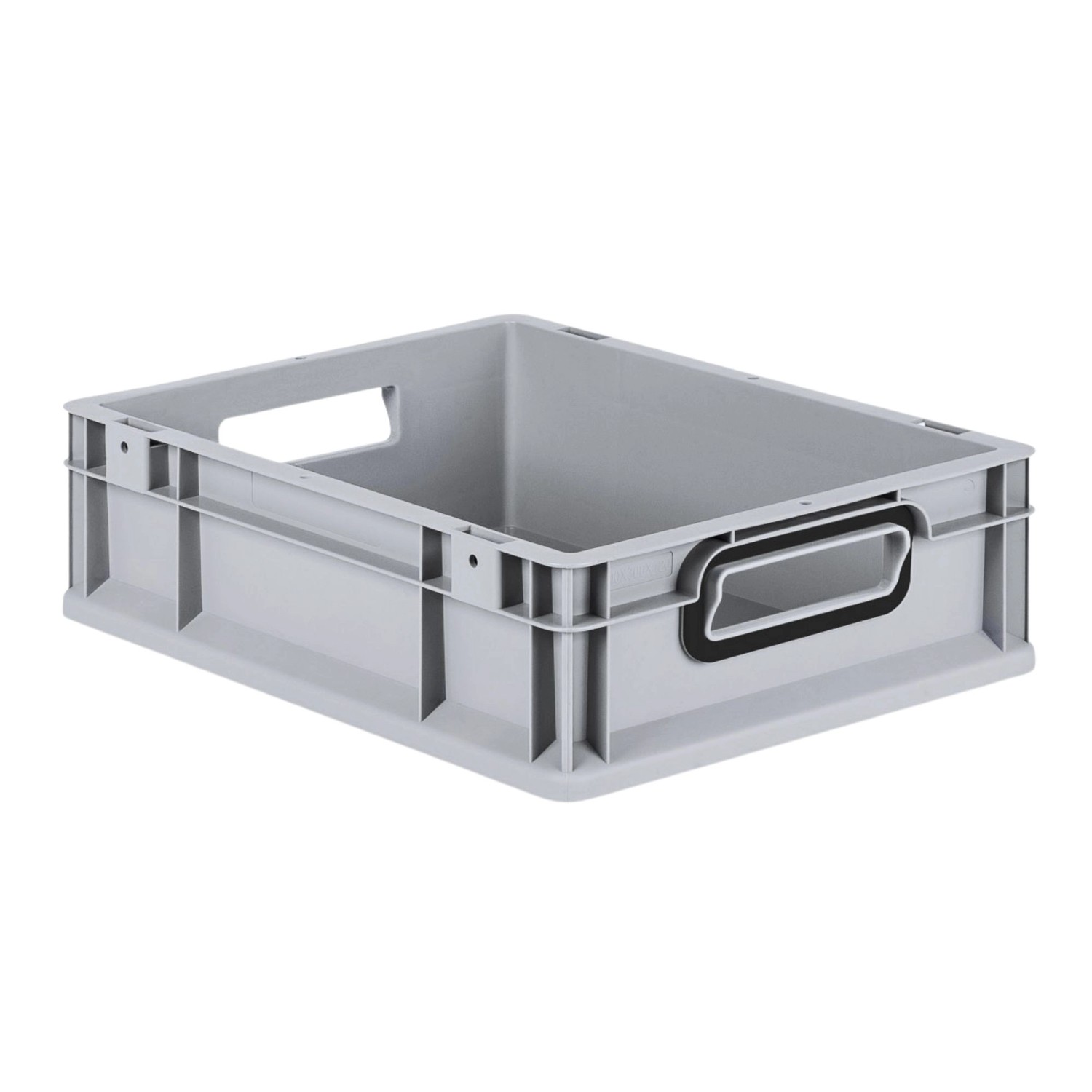PROREGAL Eurobox Nextgen Color HxBxT 12x30x40cm 11 Liter Griffe Schwarz Offen Grau Eurobehälter Transportbox Transportbehälter von PROREGAL