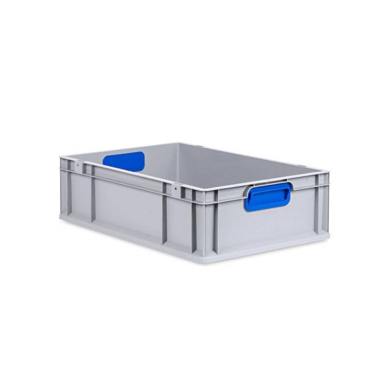 PROREGAL Eurobox Nextgen Color HxBxT 17 x 40 x 60 cm 34 Liter Griffe Blau Geschlossen Glatter Boden Eurobehälter Transportbox von PROREGAL
