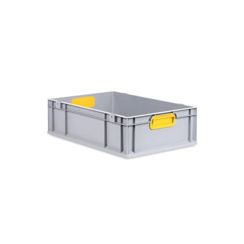 PROREGAL Eurobox Nextgen Color HxBxT 17 x 40 x 60 cm 34 Liter Griffe Gelb Geschlossen Glatter Boden Eurobehälter Transportbox von PROREGAL