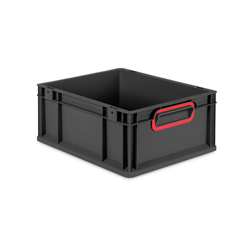 PROREGAL Eurobox Nextgen Color HxBxT 17x30x40cm 16 Liter Griffe Rot Geschlossen Schwarz Eurobehälter Transportbox Transportbehälter PROREGAL Eurobox Nextgen Color HxBxT 17x30x40cm 16 Liter Griffe Rot Geschlossen Schwarz Eurobehälter Transportbox Transportbehälter von PROREGAL