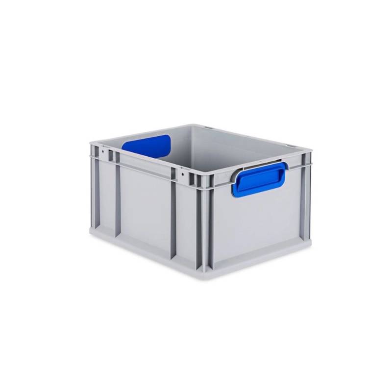 PROREGAL Eurobox Nextgen Color HxBxT 22 x 30 x 40 cm 20 Liter Griffe Blau Geschlossen Glatter Boden Eurobehälter Transportbox von PROREGAL