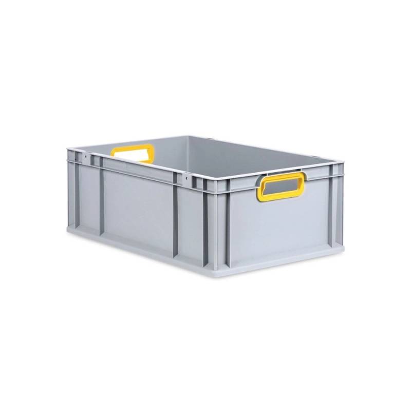 PROREGAL Eurobox Nextgen Color HxBxT 22 x 40 x 60 cm 44 Liter Griffe Gelb Offen Verstärkter Boden Eurobehälter Transportbox von PROREGAL