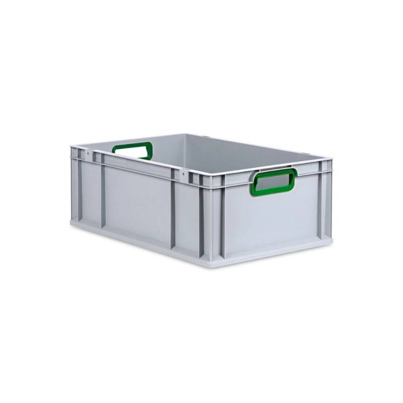 PROREGAL Eurobox Nextgen Color HxBxT 22 x 40 x 60 cm 44 Liter Griffe Grün Offen Verstärkter Boden Eurobehälter Transportbox von PROREGAL