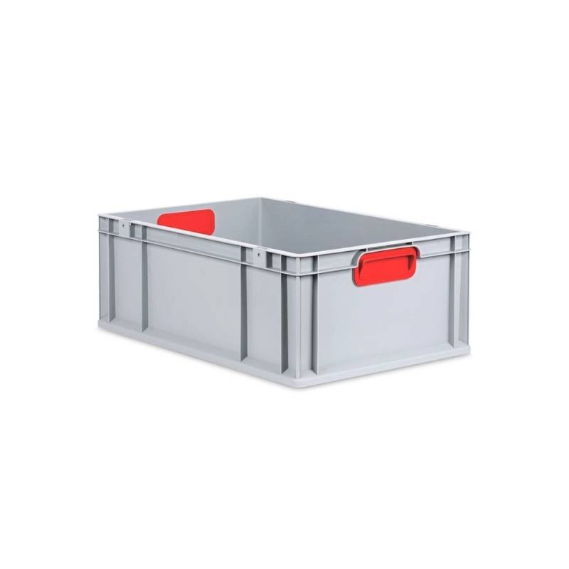PROREGAL Eurobox Nextgen Color HxBxT 22 x 40 x 60 cm 44 Liter Griffe Rot Geschlossen Verstärkter Boden Eurobehälter Transportbox von PROREGAL