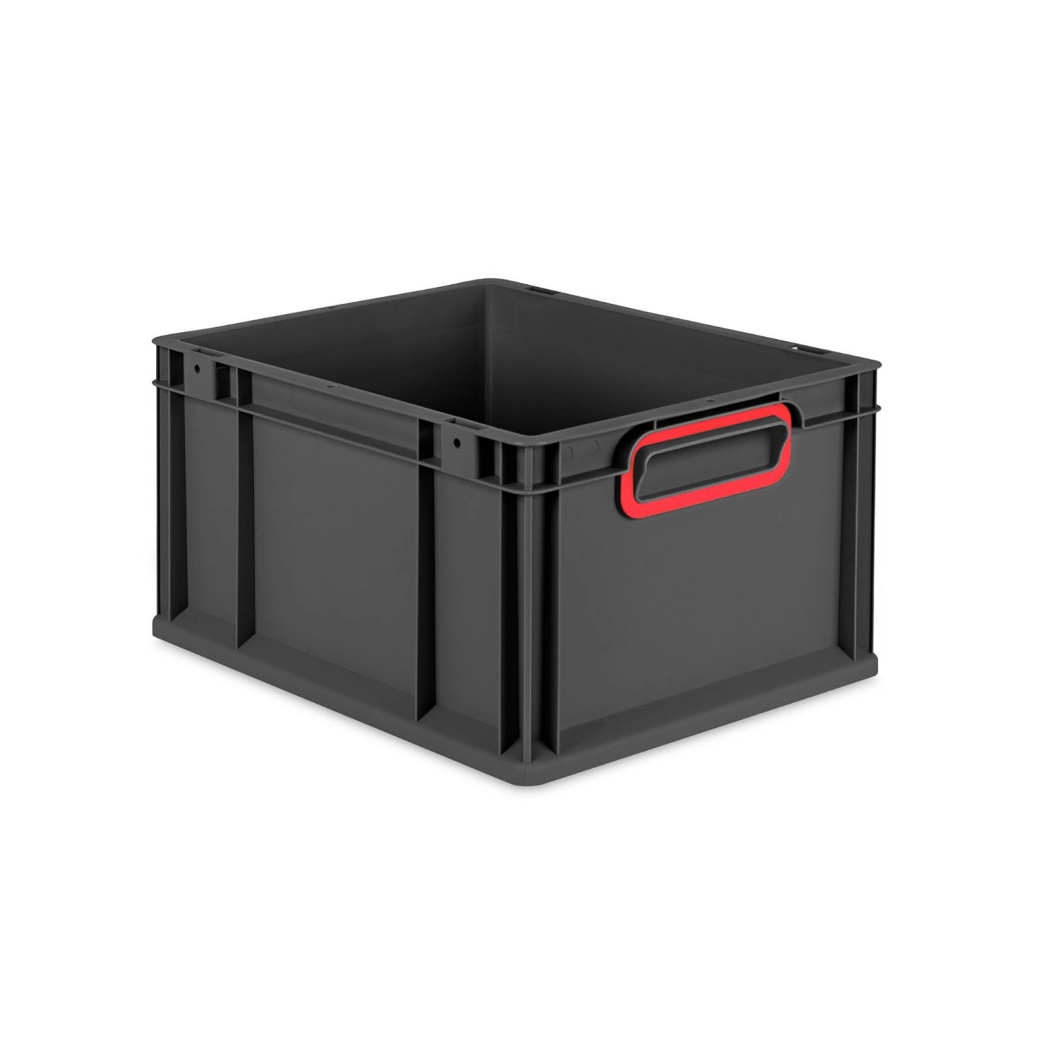 PROREGAL Eurobox Nextgen Color HxBxT 22x30x40cm 20 Liter Griffe Rot Geschlossen Schwarz Eurobehälter Transportbox Transportbehälter PROREGAL Eurobox Nextgen Color HxBxT 22x30x40cm 20 Liter Griffe Rot Geschlossen Schwarz Eurobehälter Transportbox Transportbehälter von PROREGAL