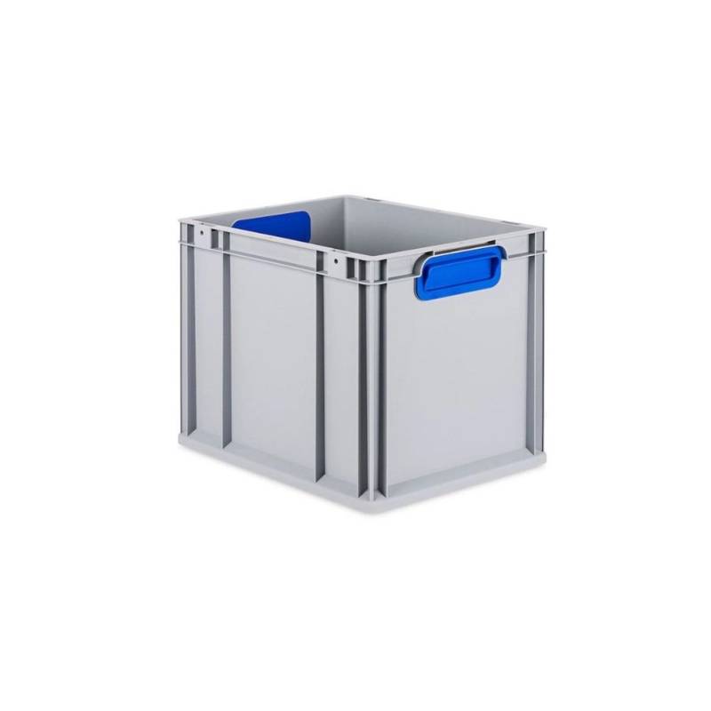 PROREGAL Eurobox Nextgen Color HxBxT 32 x 30 x 40 cm 30 Liter Griffe Blau Geschlossen Glatter Boden Eurobehälter Transportbox von PROREGAL