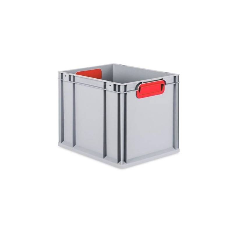 PROREGAL Eurobox Nextgen Color HxBxT 32 x 30 x 40 cm 30 Liter Griffe Rot Geschlossen Glatter Boden Eurobehälter Transportbox von PROREGAL