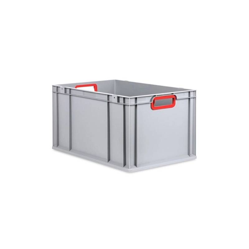 PROREGAL Eurobox Nextgen Color HxBxT 32 x 40 x 60 cm 65 Liter Griffe Rot Offen Verstärkter Boden Eurobehälter Transportbox von PROREGAL