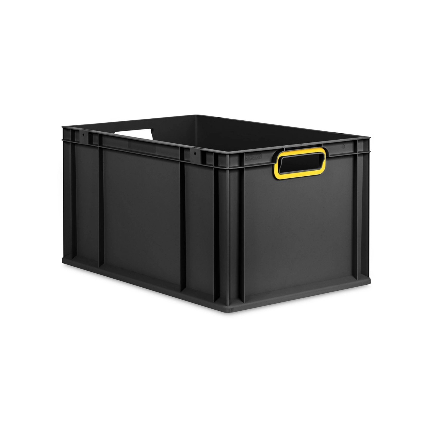 PROREGAL Eurobox Nextgen Color HxBxT 32x40x60cm 65 Liter Griffe Gelb Offen Schwarz Eurobehälter Transportbox Transportbehälter von PROREGAL