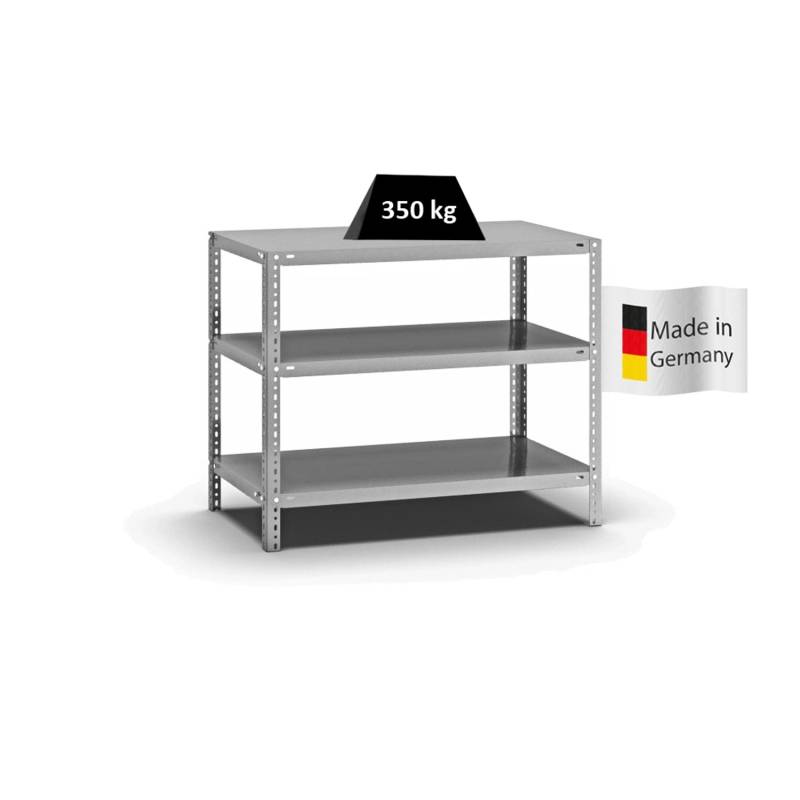 PROREGAL Fachbodenregal Schraubsystem Heavy-Duty Grundregal HxBxT 80 x 100 x 50 cm 3 Ebenen Fachlast 350 kg Beidseitig Nutzbar Verzinkt PROREGAL Fachbodenregal Schraubsystem Heavy-Duty Grundregal HxBxT 80 x 100 x 50 cm 3 Ebenen Fachlast 350 kg Beidseitig Nutzbar Verzinkt von PROREGAL
