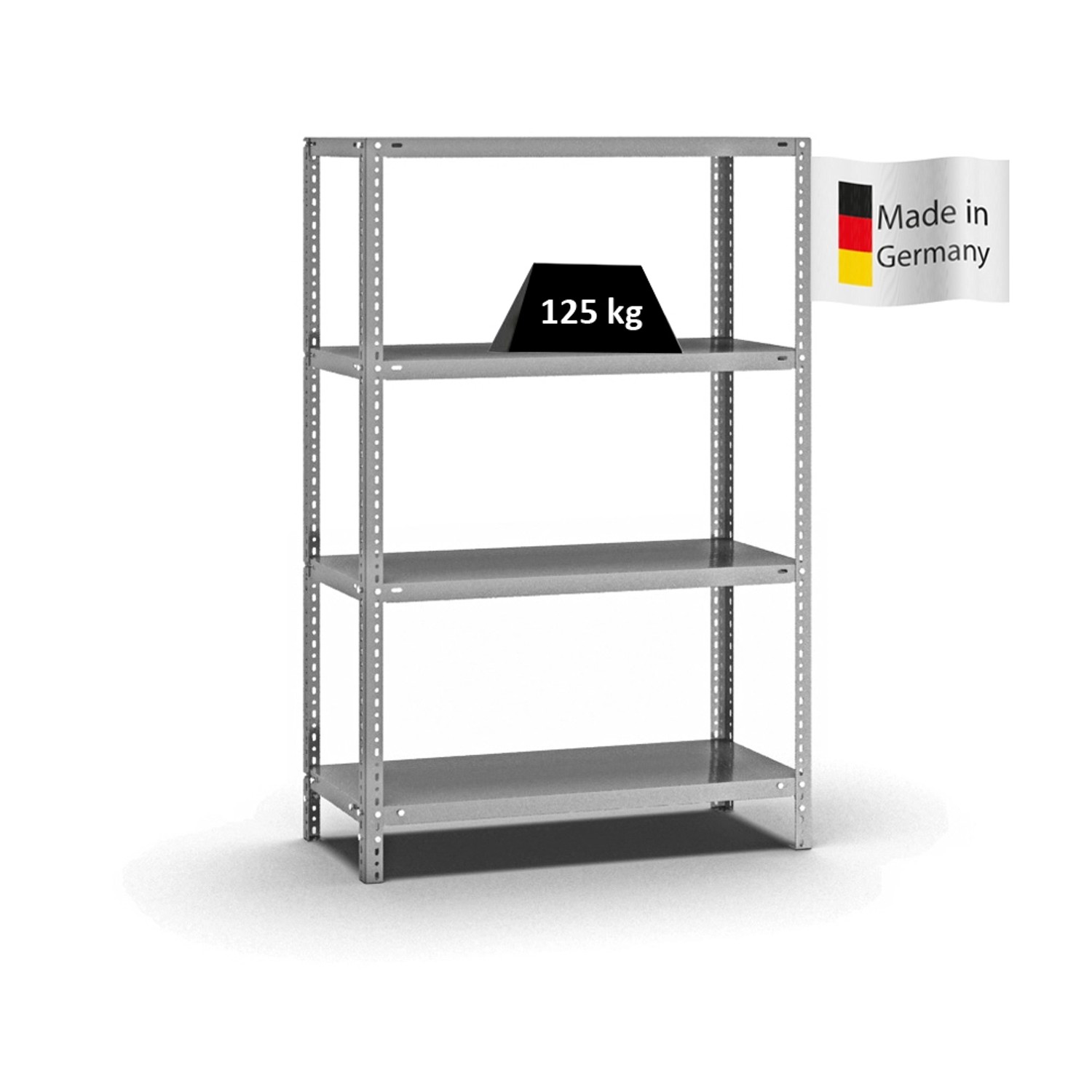 PROREGAL Fachbodenregal Schraubsystem Light-Duty Grundregal HxBxT 150 x 100 x 40 cm 4 Ebenen Fachlast 125 kg Beidseitig Nutzbar Verzinkt PROREGAL Fachbodenregal Schraubsystem Light-Duty Grundregal HxBxT 150 x 100 x 40 cm 4 Ebenen Fachlast 125 kg Beidseitig Nutzbar Verzinkt von PROREGAL