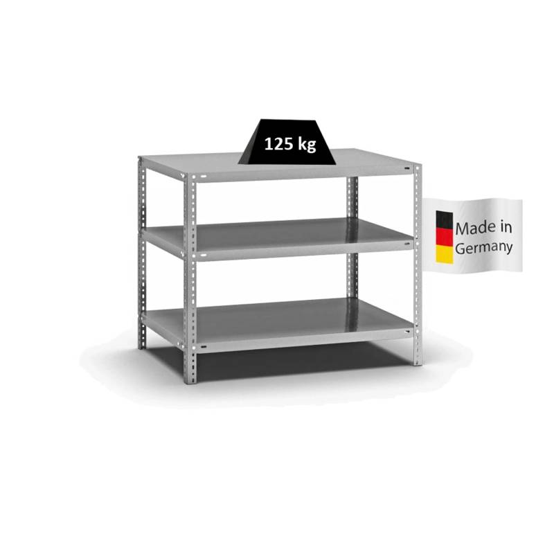 PROREGAL Fachbodenregal Schraubsystem Light-Duty Grundregal HxBxT 80 x 100 x 60 cm 3 Ebenen Fachlast 125 kg Beidseitig Nutzbar Verzinkt PROREGAL Fachbodenregal Schraubsystem Light-Duty Grundregal HxBxT 80 x 100 x 60 cm 3 Ebenen Fachlast 125 kg Beidseitig Nutzbar Verzinkt von PROREGAL
