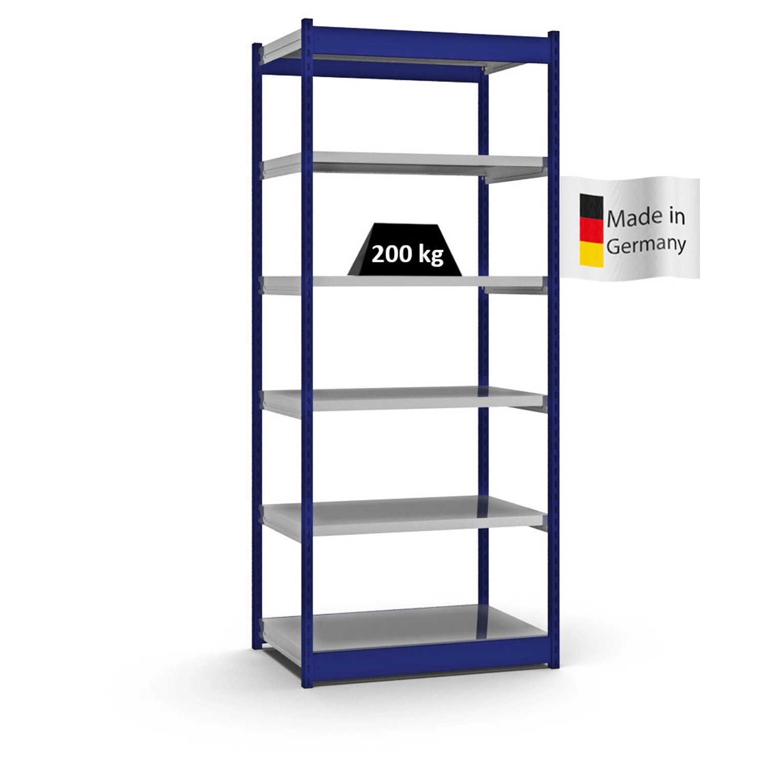 PROREGAL Fachbodenregal Stecksystem Vierkant-Profil Grundregal HxBxT 250 x 102,5 x 60 cm 6 Ebenen Einseitige Bauart Fachlast 200 kg Enzianblau PROREGAL Fachbodenregal Stecksystem Vierkant-Profil Grundregal HxBxT 250 x 102,5 x 60 cm 6 Ebenen Einseitige Bauart Fachlast 200 kg Enzianblau von PROREGAL