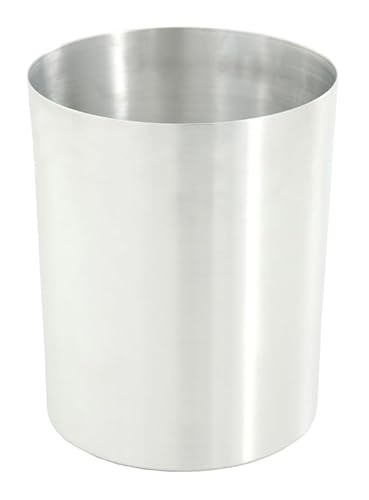 PROREGAL Feuerfester offener Papierkorb & Abfallsammler aus Aluminium | 13 Liter, HxØ 29,5x23,5cm | Silber von PROREGAL
