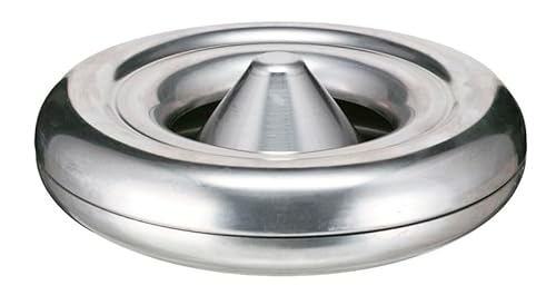 PROREGAL Feuerlöschender Tischaschenbecher aus Aluminium | HxØ 6x25cm | Silber von PROREGAL