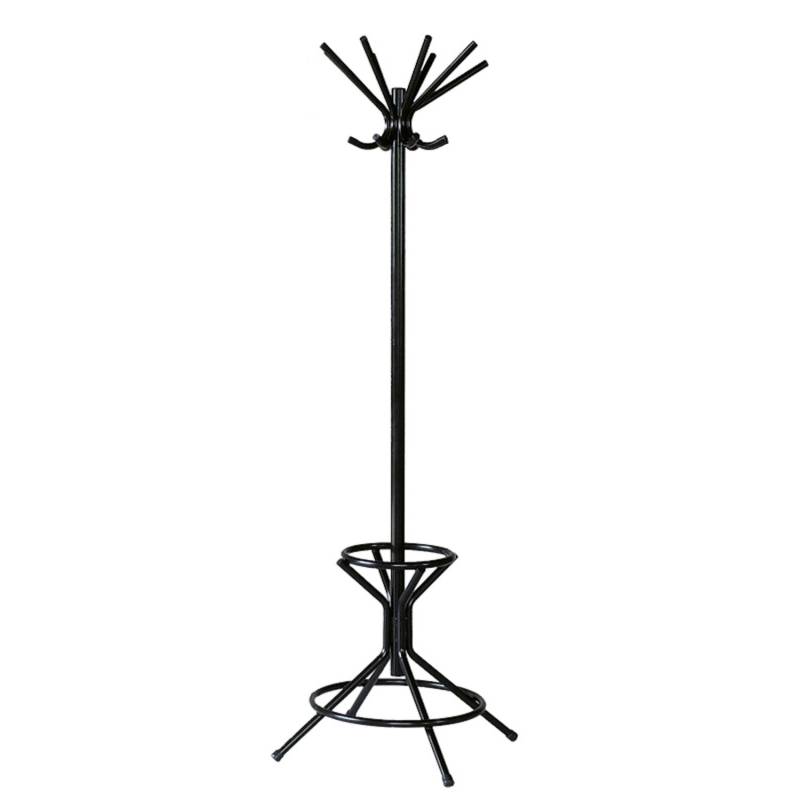 PROREGAL Freistehender Garderobenständer & Regenschirmständer Aus Metall Höhe 178 cm Drehbare Krone & 8 Doppelhaken Grau von PROREGAL