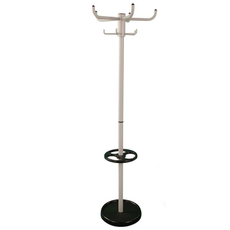 PROREGAL Freistehender Garderobenständer & Regenschirmständer Höhe 175 cm Drehbare Krone & 2x5 Haken Grau von PROREGAL