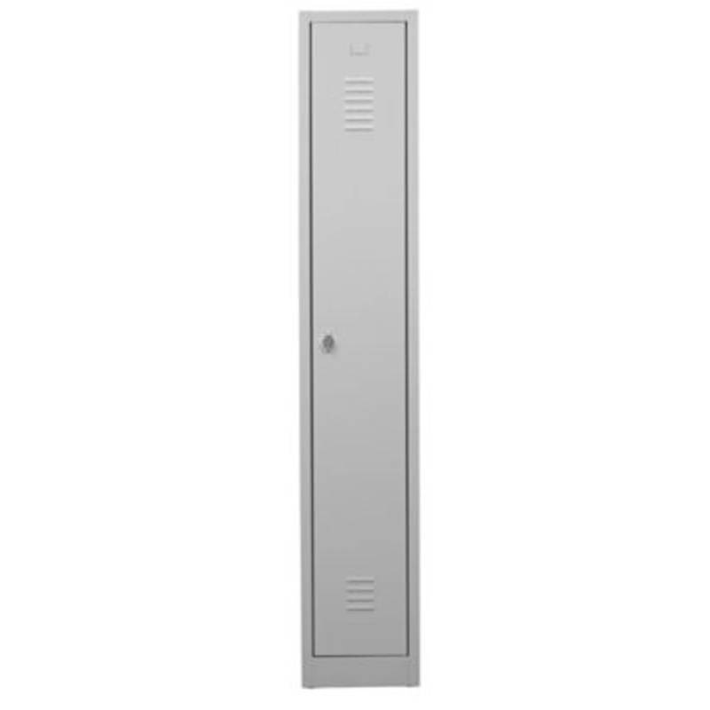 PROREGAL Garderobenspind Camel 1-Fach HxBxT 180 x 30 x 50 cm Vorhängeschloss Grau von PROREGAL
