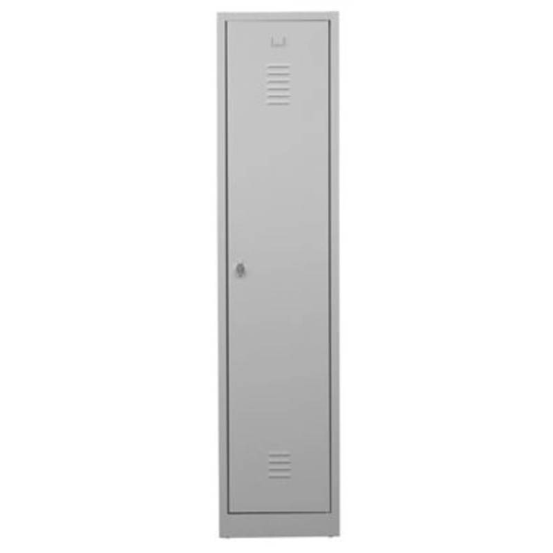 PROREGAL Garderobenspind Camel 1-Fach Mit Pro-Aufteilung HxBxT 180 x 41 x 50 cm Vorhängeschloss Grau von PROREGAL
