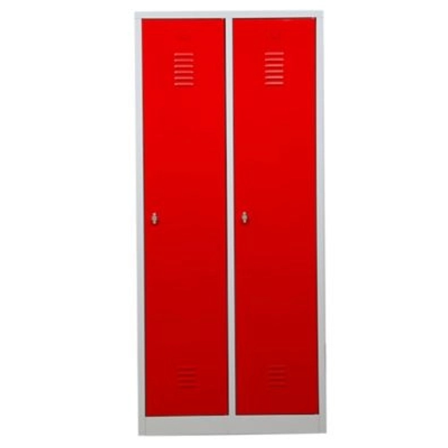 PROREGAL Garderobenspind Camel 2-Fach Mit Pro-Aufteilung HxBxT 180 x 80 x 50 cm Vorhängeschloss Grau-Rot PROREGAL Garderobenspind Camel 2-Fach Mit Pro-Aufteilung HxBxT 180 x 80 x 50 cm Vorhängeschloss Grau-Rot von PROREGAL