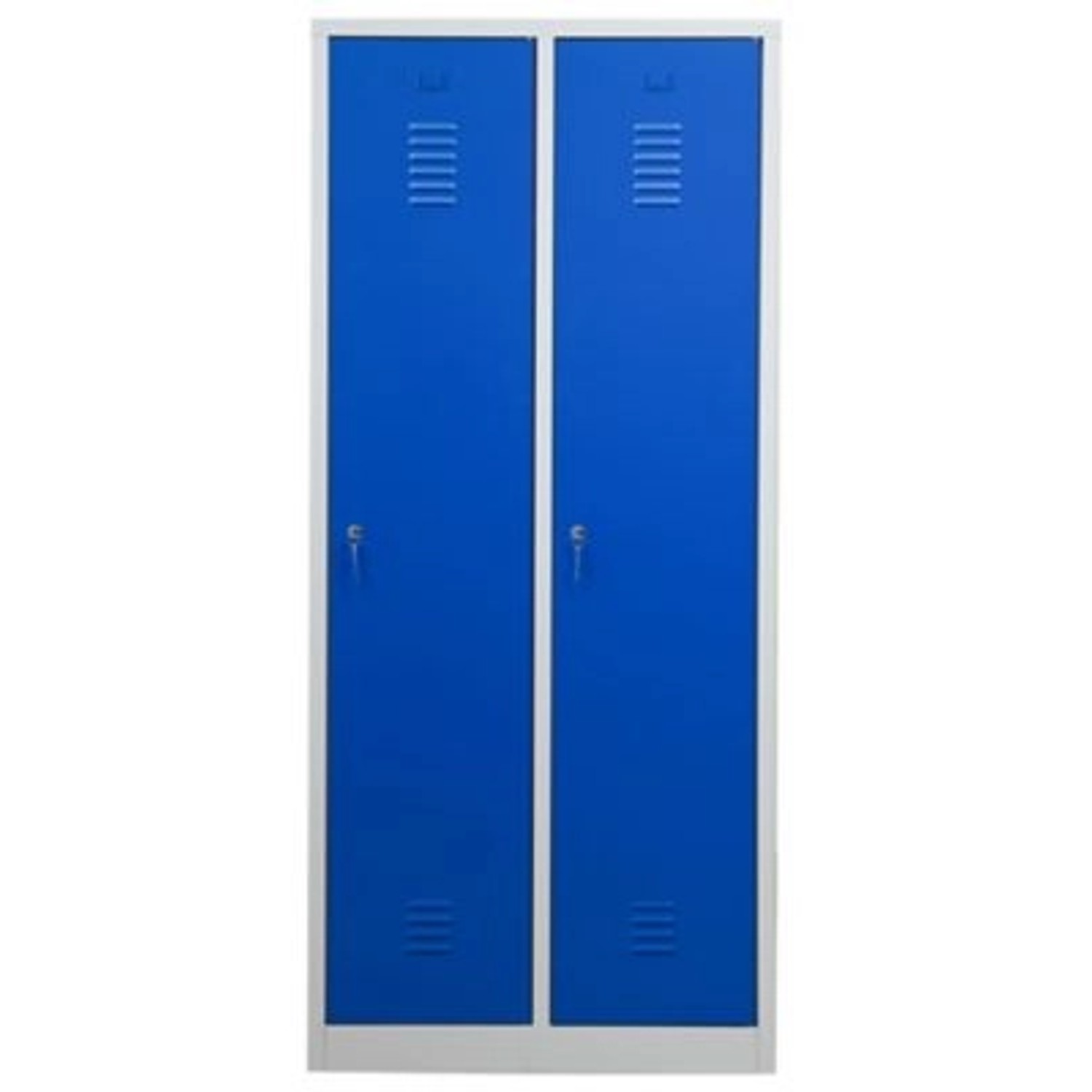 PROREGAL Garderobenspind Camel 2-Fach Mit Pro-Aufteilung HxBxT 180 x 80 x 50 cm Zylinderschloss Grau-Blau PROREGAL Garderobenspind Camel 2-Fach Mit Pro-Aufteilung HxBxT 180 x 80 x 50 cm Zylinderschloss Grau-Blau von PROREGAL