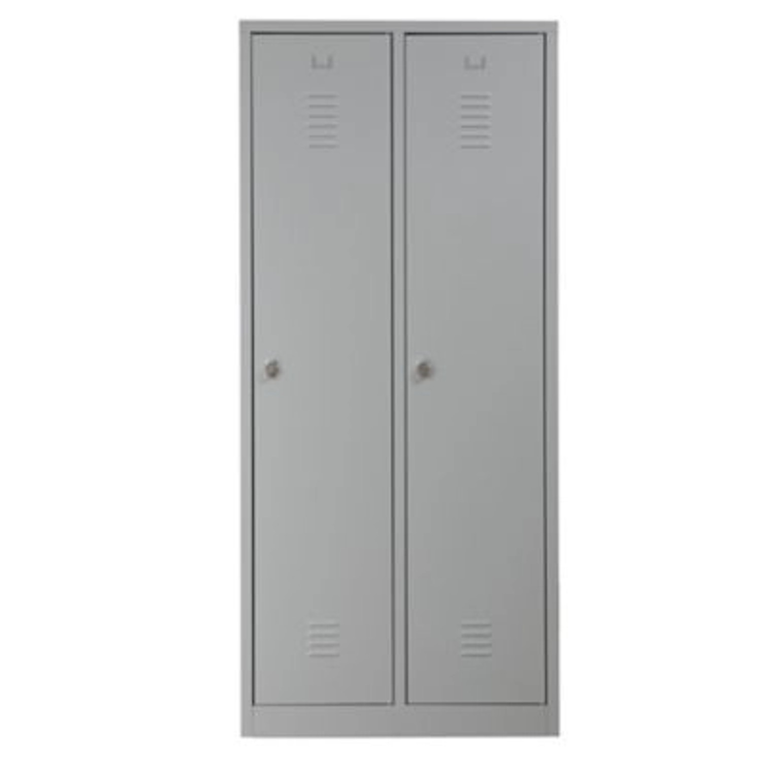 PROREGAL Garderobenspind Camel 2-Fächer HxBxT 180 x 80 x 50 cm Vorhängeschloss Grau von PROREGAL