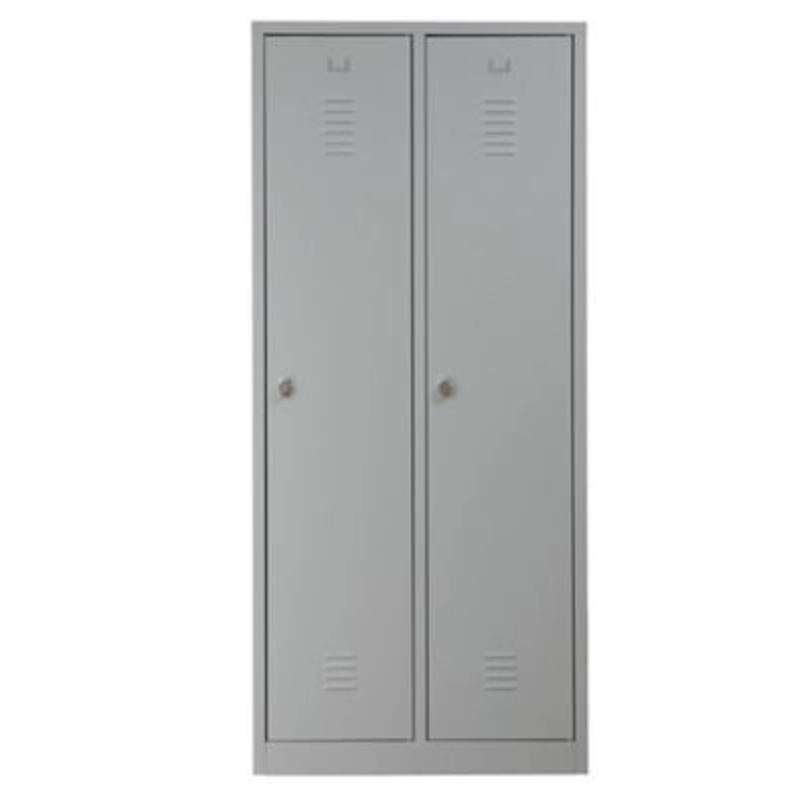 PROREGAL Garderobenspind Camel 2-Fächer HxBxT 180 x 80 x 50 cm Vorhängeschloss Grau von PROREGAL