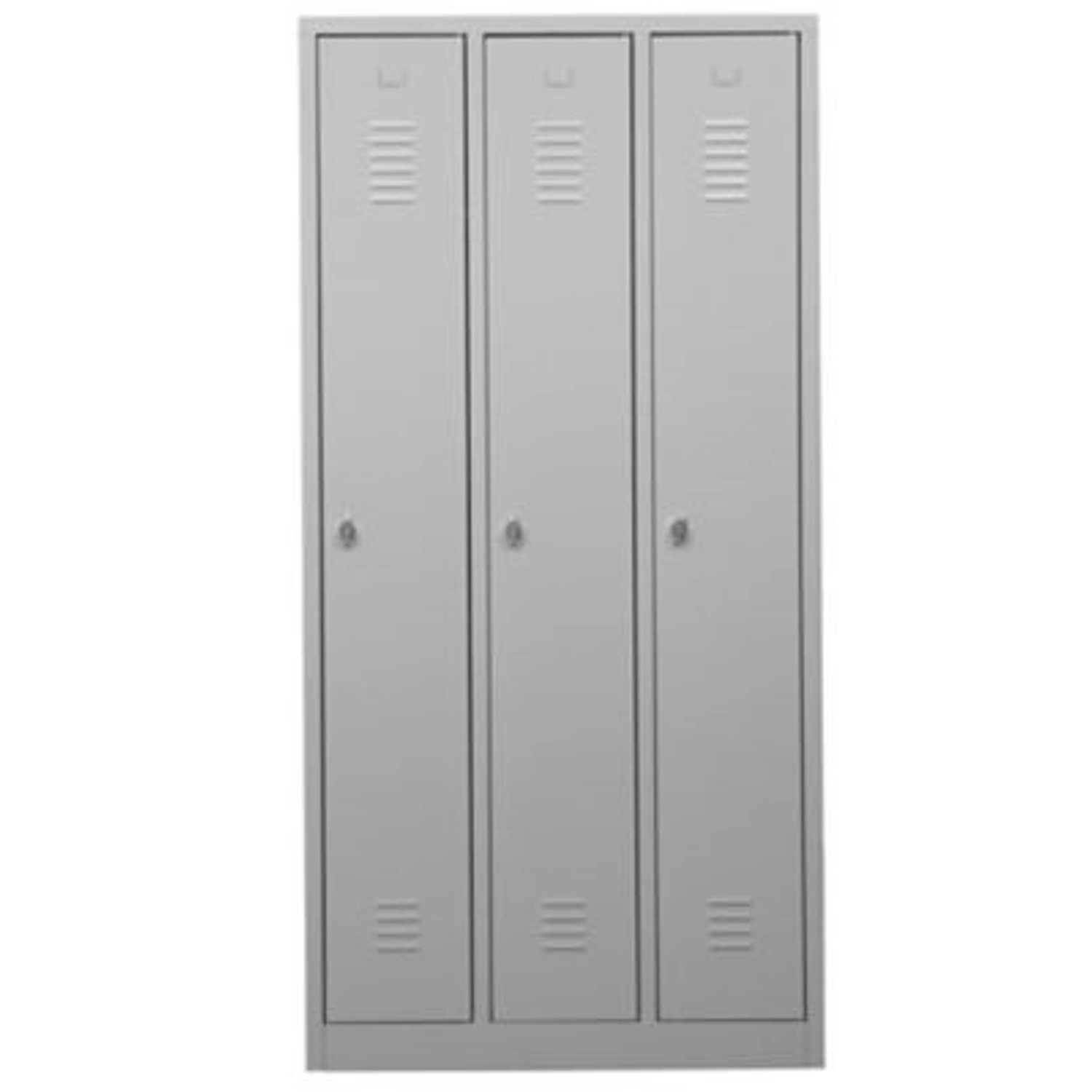 PROREGAL Garderobenspind Camel 3-Fächer HxBxT 180 x 90 x 50 cm Vorhängeschloss Grau von PROREGAL