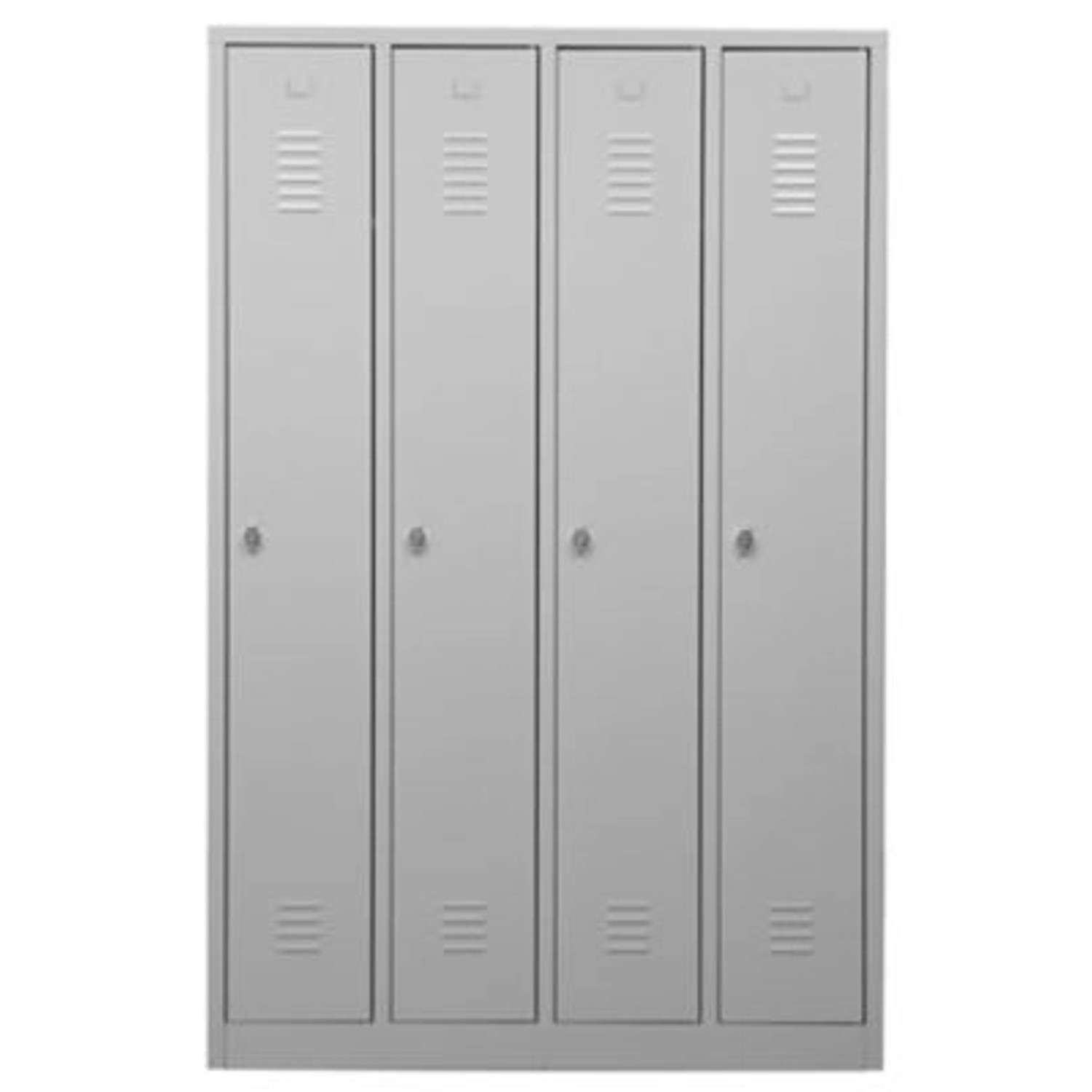 PROREGAL Garderobenspind Camel 4-Fächer HxBxT 180 x 117 x 50 cm Vorhängeschloss Grau von PROREGAL