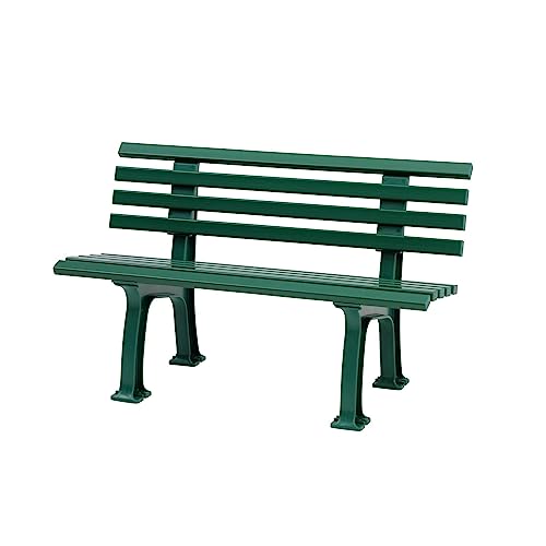 PROREGAL Gartenbank Antigua | 2-Sitzer | Grün | HxBxT 74x120x54cm | Witterungs- & UV-beständiger Kunststoff | Parkbank Sitzbank Außenbereich Garten Balkon Terrasse von PROREGAL