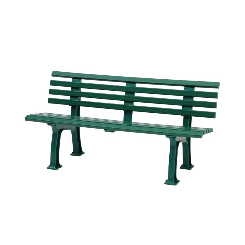 PROREGAL Gartenbank Antigua 3 Sitzer Grün HxBxT 74 x 150 x 54 cm Witterungskunststoff & UV Beständiger Kunststoff Parkbank Sitzbank von PROREGAL