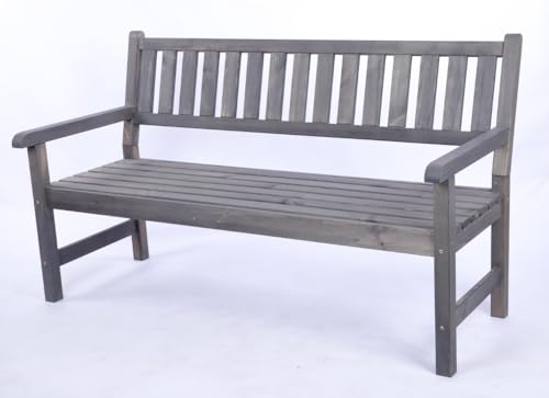 PROREGAL Gartenbank Grana | HxBxT 90x154x70cm | Ohne Abdeckung | Grau | Parkbank Gartenmöbel Sitzbank Bank Friesenbank PROREGAL Gartenbank Grana | HxBxT 90x154x70cm | Ohne Abdeckung | Grau | Parkbank Gartenmöbel Sitzbank Bank Friesenbank von PROREGAL